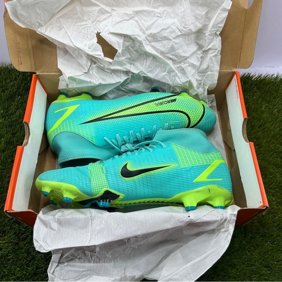 Mens 12 Nike Mercurial Superfly 8 Academy MG Dynamic Teal/Turquoise CV0843-403 - Picture 12 of 13